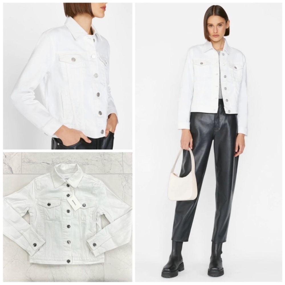 NWT Frame Denim Le Vintage Jacket In Blanc (white) Size XS
